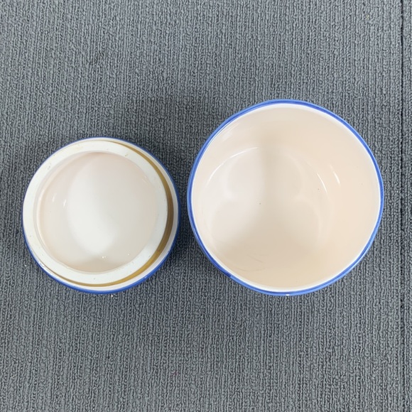 Design Pac Hand Painted Canister Ceramic Blue White Grapevine Country Kitchen - Picture 10 of 13